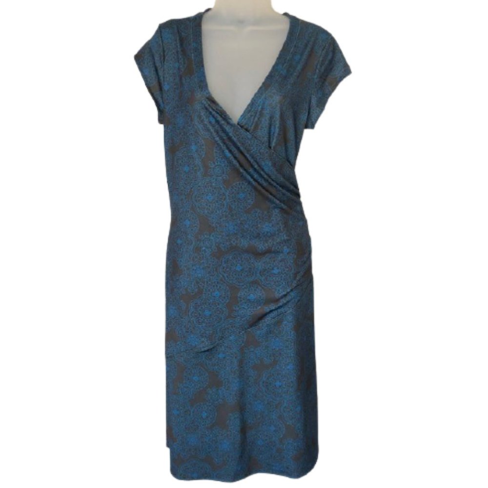 Athleta Bronze Blue Nectar Athleisure Wrap EUC  LT